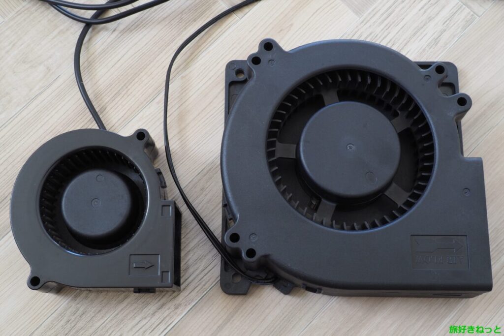 自作廃油ストーブ（空き缶・1Lペール缶サイズ）に使える送風機ブロアーファン｜5Vは風量不足、12Vが最適