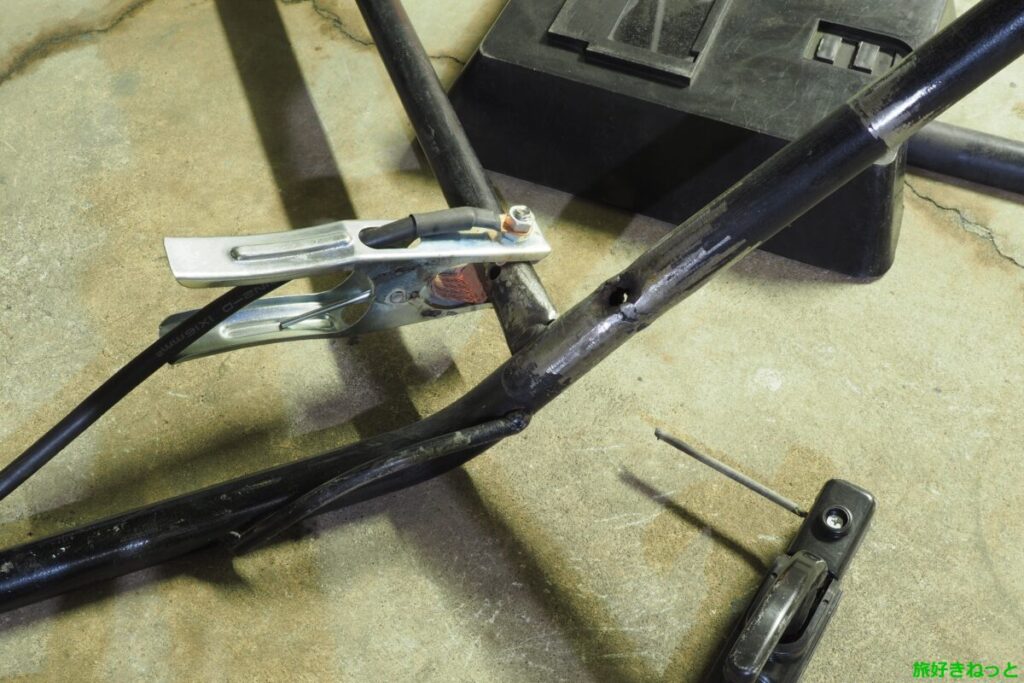 ママさんダンプ（スノーダンプ）のハンドルパイプを自分で溶接修理＆補強改良してみた